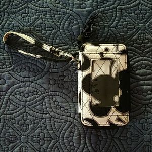 Vera Bradley black and white wristlet